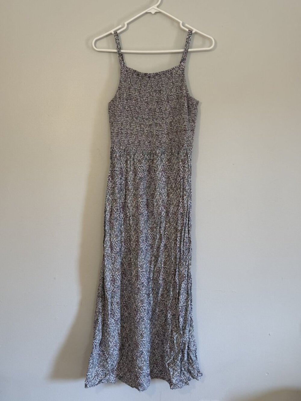 Old Navy Smocked Ditsy Floral Maxi Sundress Adjustable Straps Size S